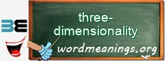 WordMeaning blackboard for three-dimensionality
